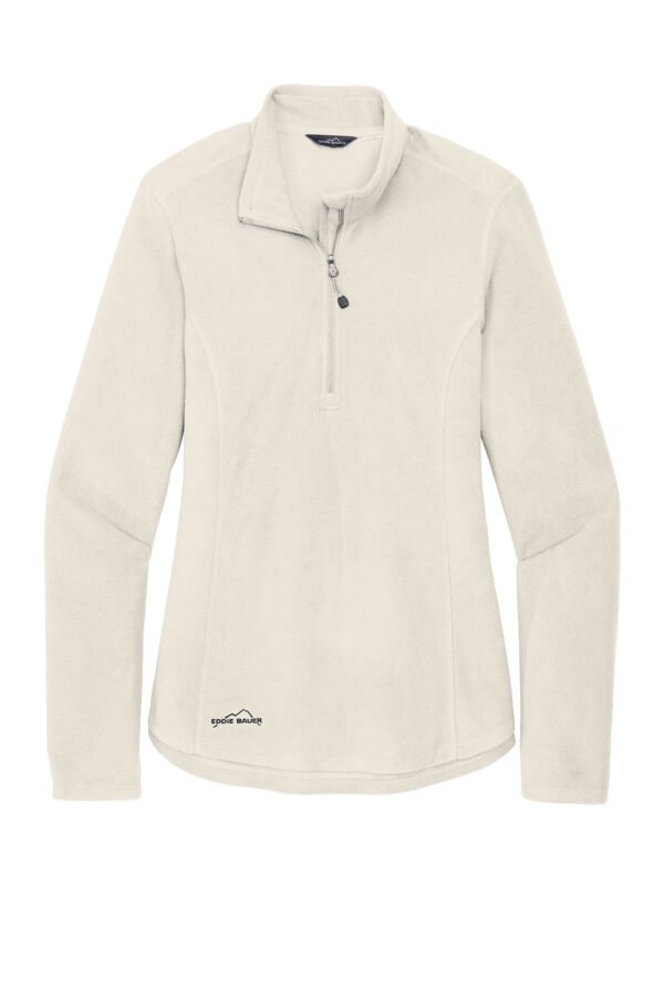10479-Ivory-5-EB227IvoryFlatFront-1200W Eddie Bauer® Women's 1/2-Zip Microfleece Jacket