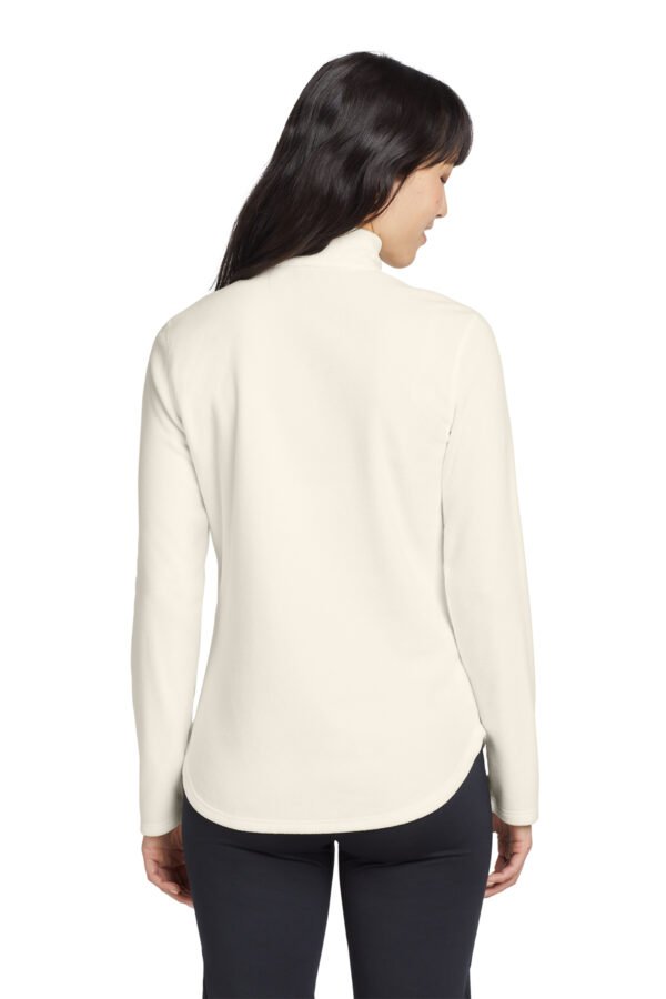 1200W-10479-Ivory-2-EB227IvoryModelBack1 Eddie Bauer® Women's 1/2-Zip Microfleece Jacket