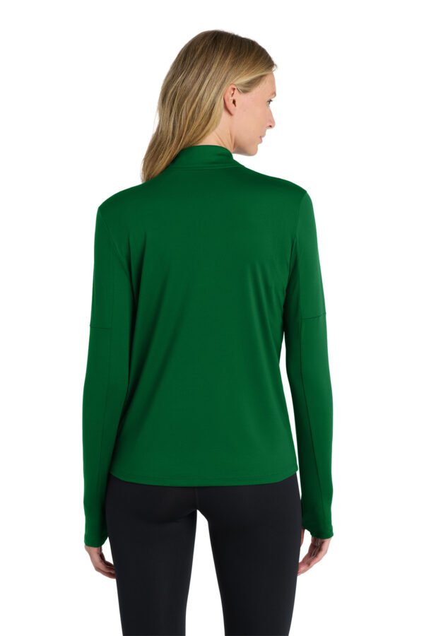 1200W-18681-DarkGreen-2-NKDH4951DarkGreenModelBack2 Nike Women's Dri-FIT Element 1/2-Zip Top