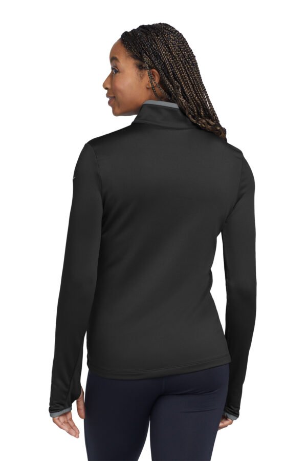 1200W-7440-BlkDkGrey-2-779796BlkDkGreyModelBack2 Nike Women's Dri-FIT Stretch 1/2-Zip Cover-Up