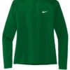 18681-DarkGreen-5-NKDH4951DarkGreenFlatFront1-1200W Nike Women's Dri-FIT Element 1/2-Zip Top