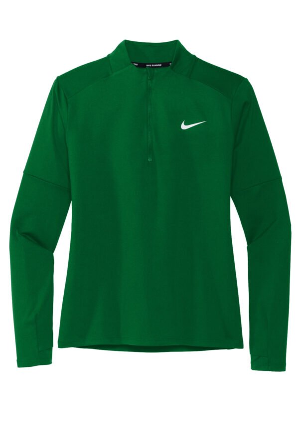 18681-DarkGreen-5-NKDH4951DarkGreenFlatFront1-1200W Nike Women's Dri-FIT Element 1/2-Zip Top