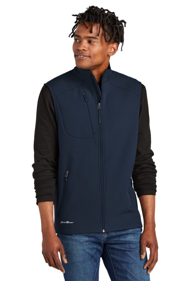 22575-RiverBlNv-1-EB546RiverBlNvModelFront-1200W Eddie Bauer® Stretch Soft Shell Vest