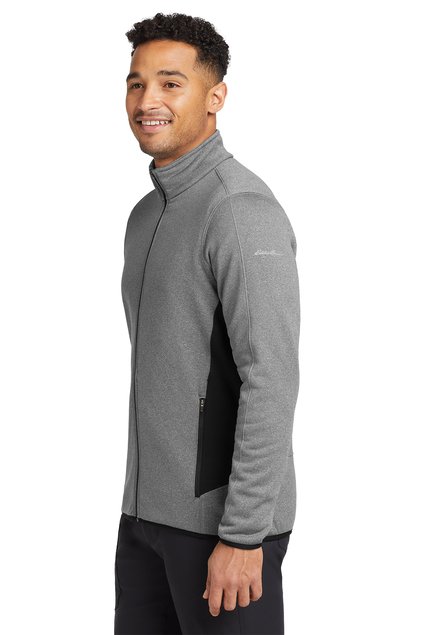 424Wx635H-7621-GreyHthr-4-EB238GreyHthrModelSide2 Eddie Bauer® Full-Zip Heather Stretch Fleece Jacket