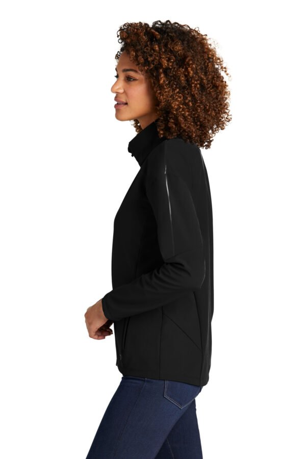 11087-Blacktop-3-LOG755BlacktopModelSide-1200W OGIO® Women's Commuter Full-Zip Soft Shell