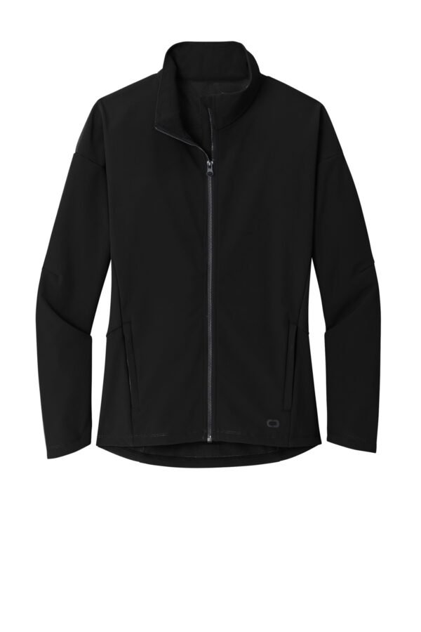 11087-Blacktop-5-LOG755BlacktopFlatFront-1200W OGIO® Women's Commuter Full-Zip Soft Shell