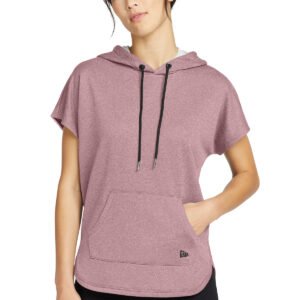 New Era® Women's Performance Terry Short Sleeve Hoodie