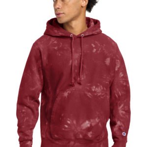 Champion ® Reverse Weave ® Scrunch-Dye Tie-Dye Hooded Sweatshirt