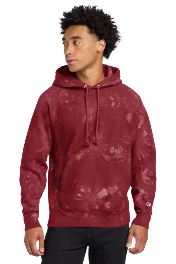 Champion ® Reverse Weave ® Scrunch-Dye Tie-Dye Hooded Sweatshirt