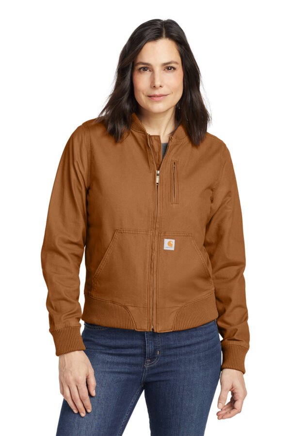 1200W-23286-CarharttBr-0-CT102524CarharttBrModelFront2 Carhartt® Women’s Rugged Flex® Crawford Jacket