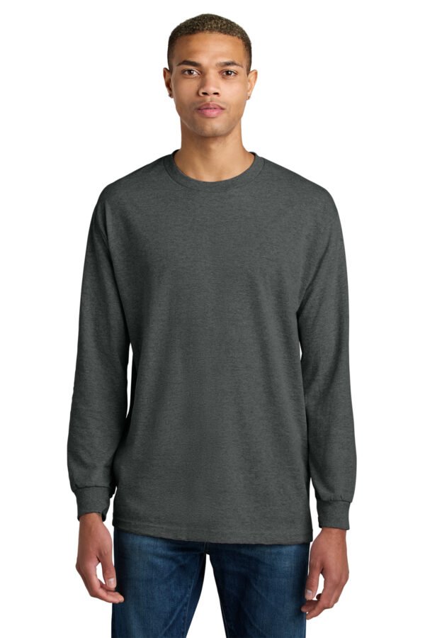 1200W-44573-HtCharcoal-0-1304HtCharcoalModelFront3 American Apparel® Heavyweight Unisex Long Sleeve T-Shirt