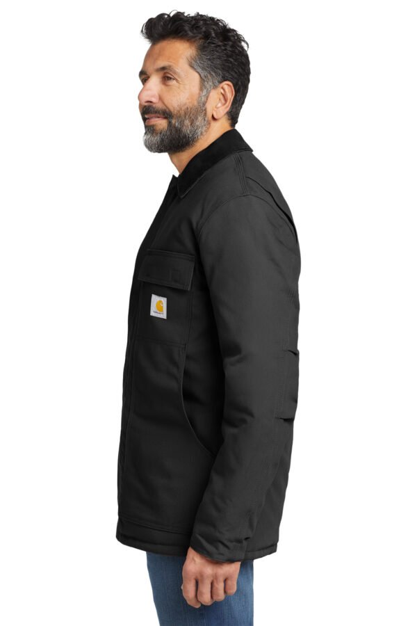 1200W-47879-Black-4-CTT106674BlackModelSide3 Carhartt® Tall Duck Traditional Coat