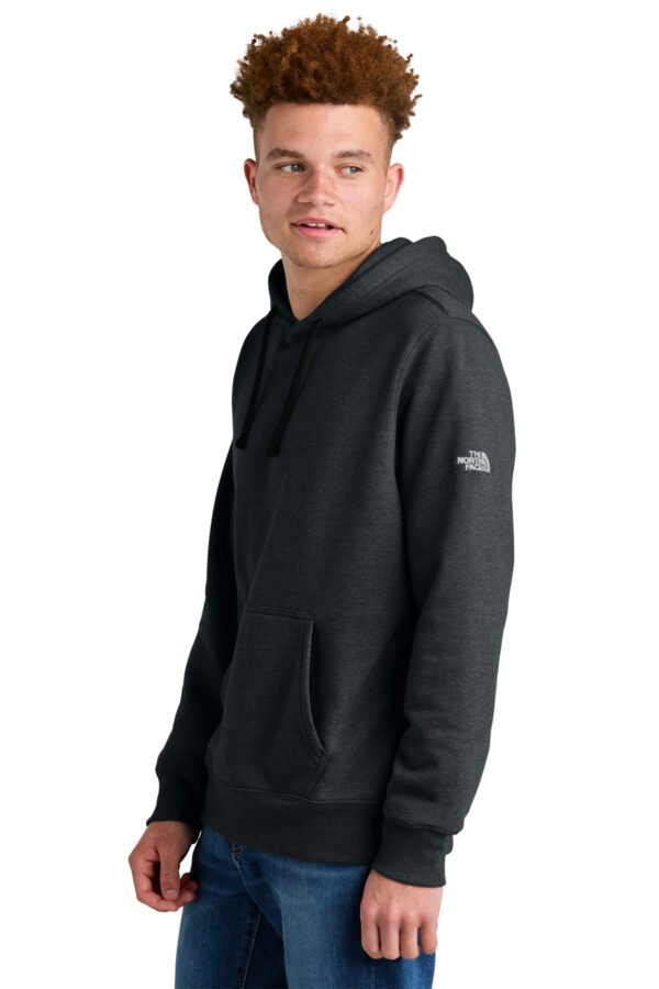 1200W-47900-TNFBlkHthr-4-NF0A8AU0TNFBlkHthrModelSide1 The North Face® Sleeve Logo Pullover Hoodie