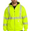 1200W-51274-BriteLime-0-CT104988BriteLimeModelFront Carhartt® ANSI 107 Class 3 Lined Full-Zip Sweatshirt