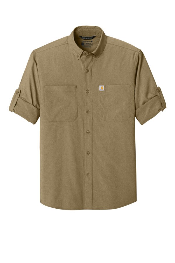 1200W-56682-DarkKhaki-14-CT107106DarkKhakiFlatFrontalt Carhartt Force® Sun Defender™ Long Sleeve Shirt