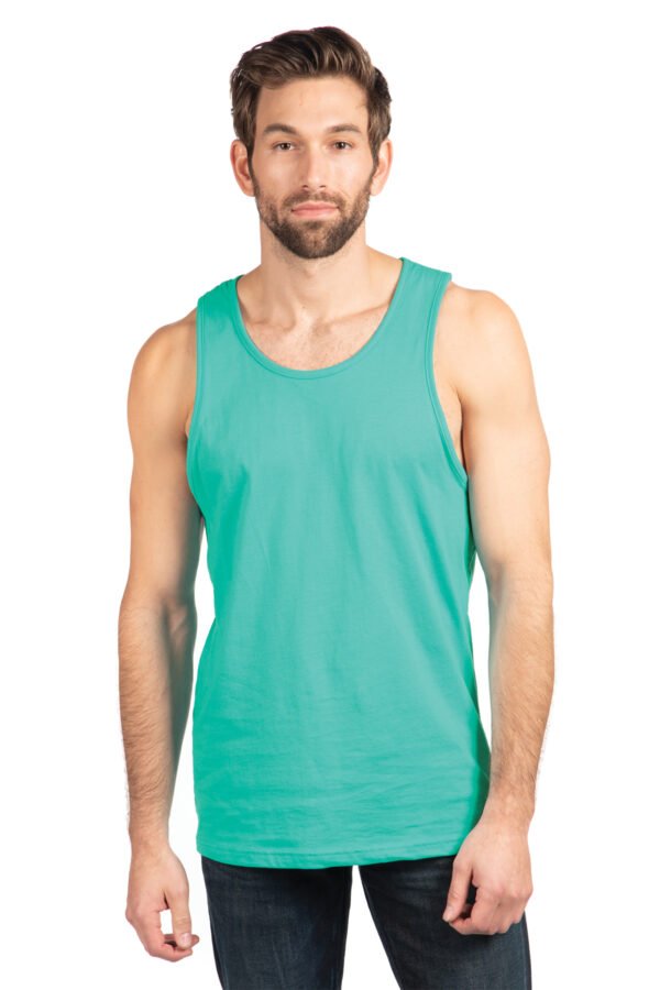 1200W-63778-TahitiBlue-0-NL3633TahitiBlueModelFrontTEMP Next Level Apparel® Cotton Muscle Tank