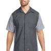 1200W-6849-CharLtGry-0-SY20CharLtGryModelFront1 Red Kap® Short Sleeve Ripstop Crew Shirt