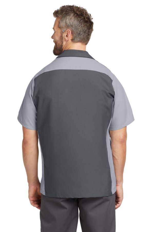 1200W-6849-CharLtGry-2-SY20CharLtGryModelBack1 Red Kap® Short Sleeve Ripstop Crew Shirt
