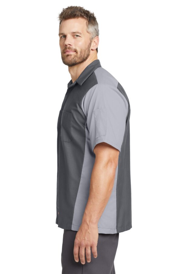 1200W-6849-CharLtGry-4-SY20CharLtGryModelSide1 Red Kap® Short Sleeve Ripstop Crew Shirt