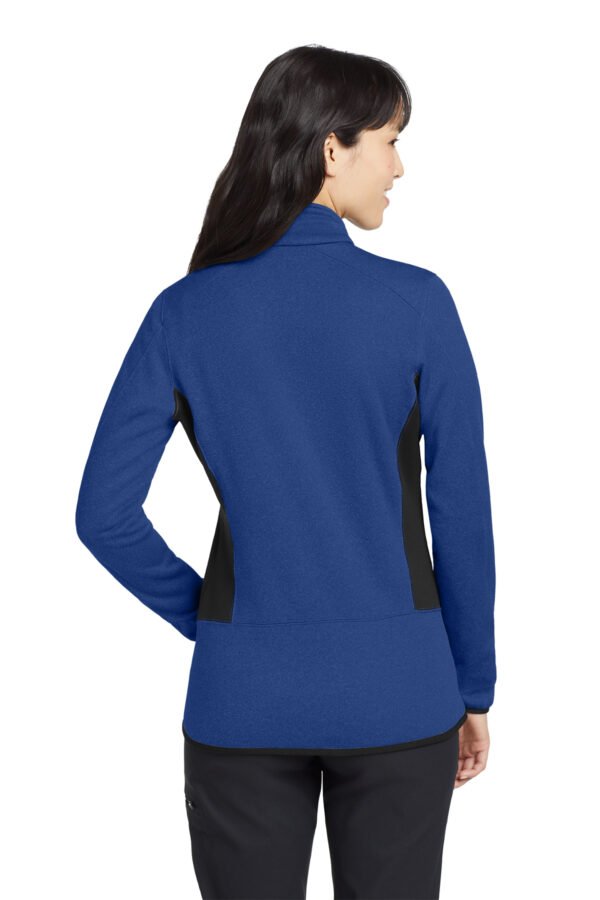 1200W-7620-BlueHthr-2-EB239BlueHthrModelBack2 Eddie Bauer® Women's Full-Zip Heather Stretch Fleece Jacket