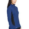 1200W-7620-BlueHthr-4-EB239BlueHthrModelSide2 Eddie Bauer® Women's Full-Zip Heather Stretch Fleece Jacket