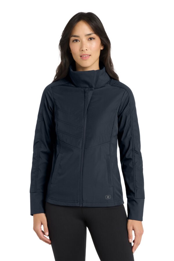 1200W-8312-PropelNavy-0-LOE722PropelNavyModelFront2 OGIO® Women's Brink Soft Shell