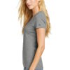 1200W-8534-ShdGyHthr-4-LNEA101ShdGyHthrModelSide2 New Era® Women's Heritage Blend V-Neck Tee