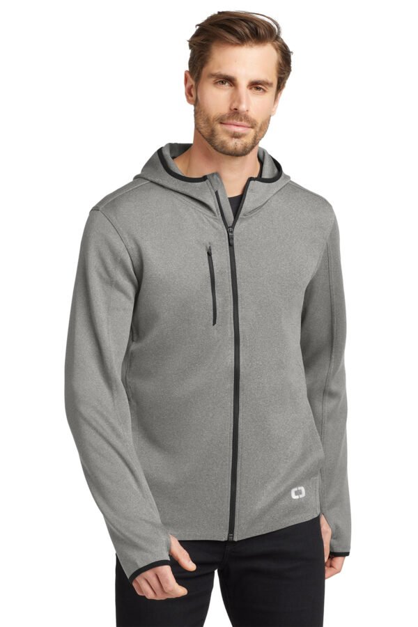 1200W-9534-HthrGrey-0-OE728HthrGreyModelFront4 OGIO ® Stealth Full-Zip Jacket