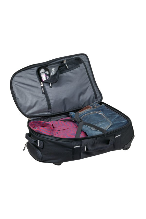 1603-Black-6-611024proppedopenGA15-1200W OGIO® - Pull-Through Travel Bag
