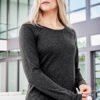 23075-7-LOG150GearGreyModelLifestyleSP23-1200W OGIO® Women's Command Long Sleeve Scoop Neck