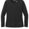 23075-Blacktop-5-LOG150BlacktopFlatFront-1200W OGIO® Women's Command Long Sleeve Scoop Neck