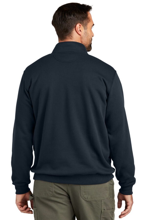 23373-NewNavy-2-CT105294NewNavyModelBack-1200W Carhartt® Midweight 1/4-Zip Mock Neck Sweatshirt