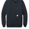 23373-NewNavy-5-CT105294NewNavyFlatFront-1200W Carhartt® Midweight 1/4-Zip Mock Neck Sweatshirt