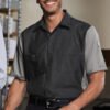 6849-CharLtGry-9-SY20CharLtGryModelLifestyle-1200W Red Kap® Short Sleeve Ripstop Crew Shirt