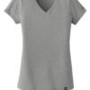 8534-ShadowGreyHe-5-LNEA101ShadowGreyHeatherFlatFront-1200W New Era® Women's Heritage Blend V-Neck Tee
