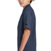 8558-TrueNavy-3-YNEA600TrueNavyModelSide4-1200W New Era® Youth Cage Short Sleeve 1/4-Zip Jacket