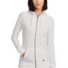 8559-White-1-LNEA122WhiteModelFront2-1200W New Era® Women's Sueded Cotton Blend Full-Zip Hoodie