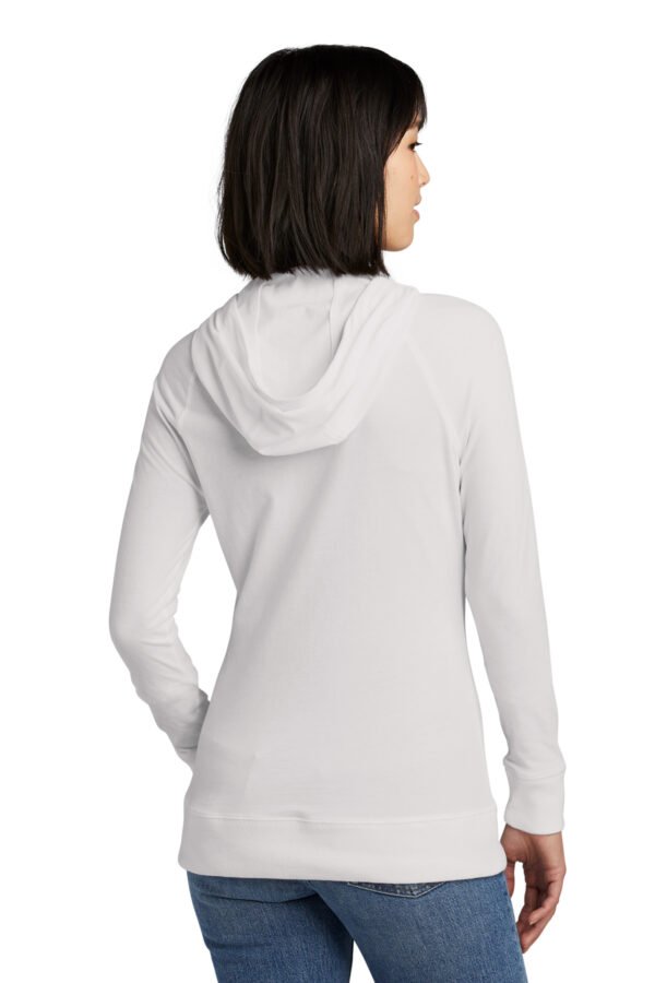 8559-White-2-LNEA122WhiteModelBack2-1200W New Era® Women's Sueded Cotton Blend Full-Zip Hoodie
