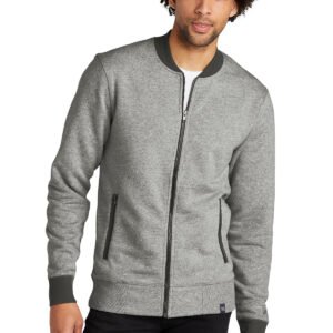 8604-LGpTwstGp-1-NEA503LGpTwstGpModelFront2-1200W New Era® French Terry Baseball Full-Zip