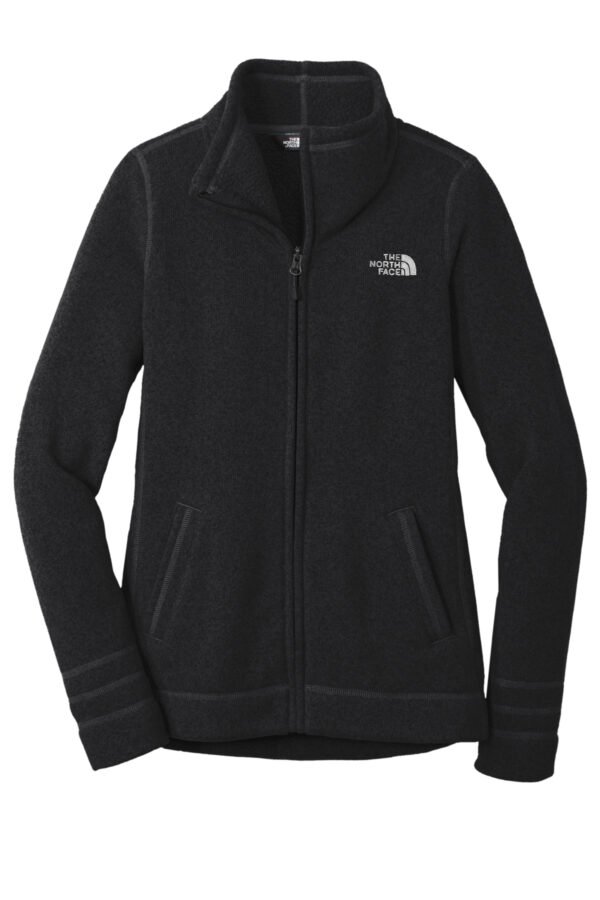 8665-TNFBlkHthr-5-NF0A3LH8TNFBlkHthrFlatFront4-1200W The North Face® Women's Sweater Fleece Jacket