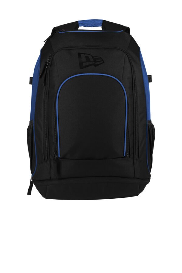 9726-RoyalBlack-1-NEB300RoyalBlackFlatFront-1200W New Era ® Shutout Backpack