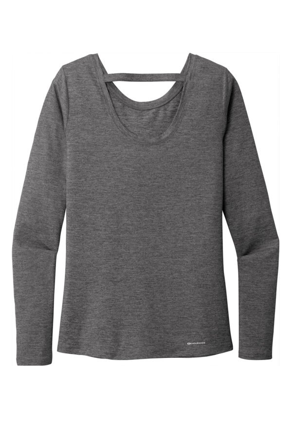 9833-GearGreyHthr-6-LOE340GearGreyHthrFlatBack-1200W OGIO ® Women's Force Long Sleeve Tee