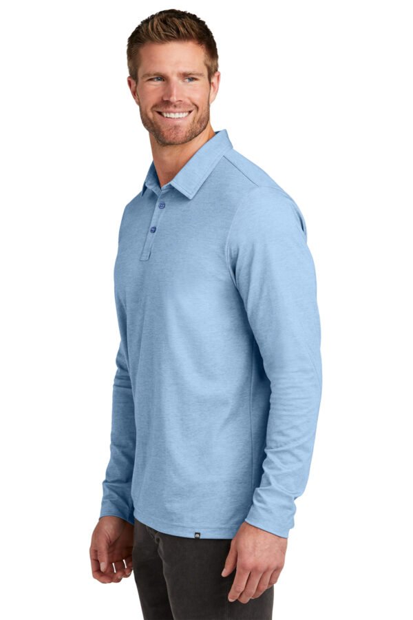 TravisMathew Oceanside Heather Long Sleeve Polo