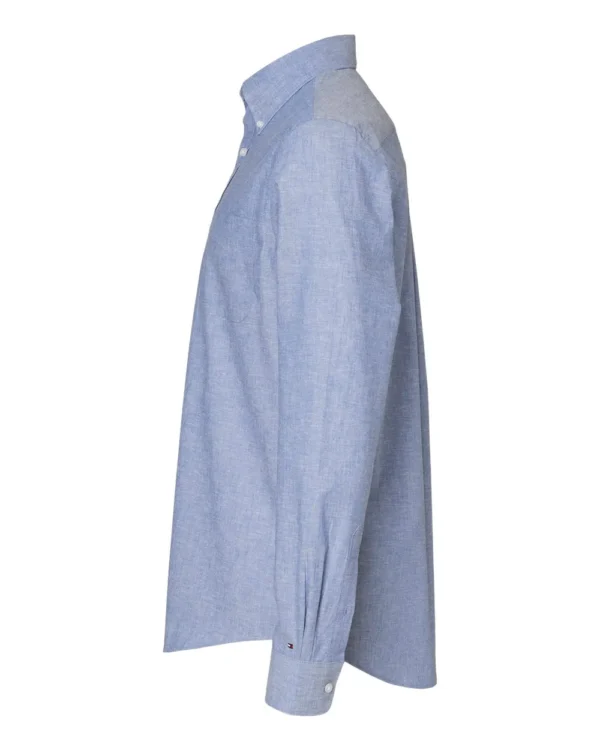 102917_d_fl Men's Cotton-Linen Shirt - 13TH107