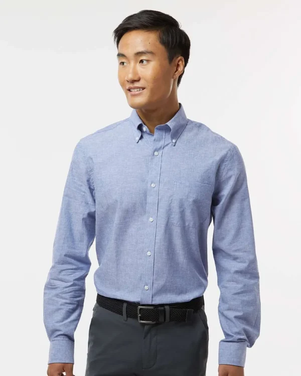 102917_omf_fl Men's Cotton-Linen Shirt - 13TH107