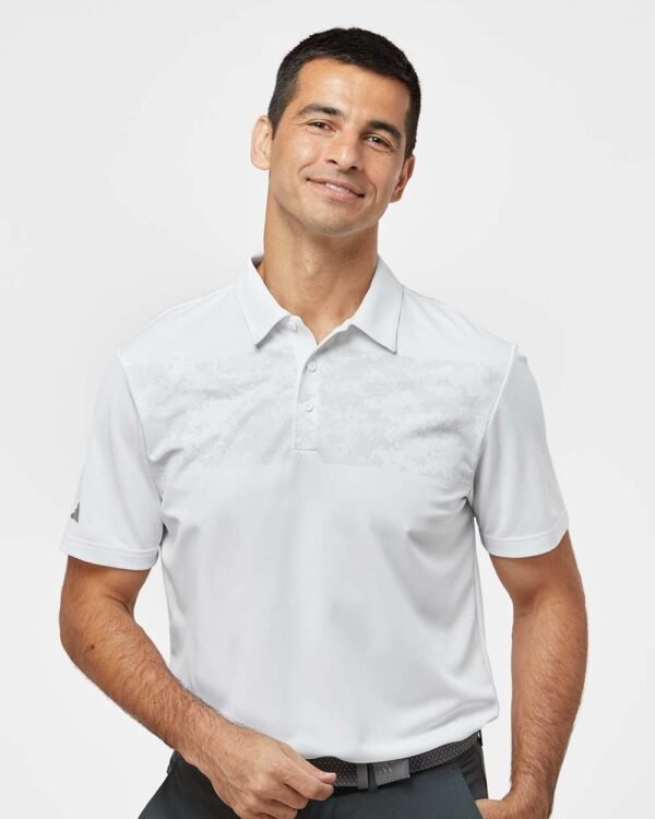 Camo Chest Print Polo - A585