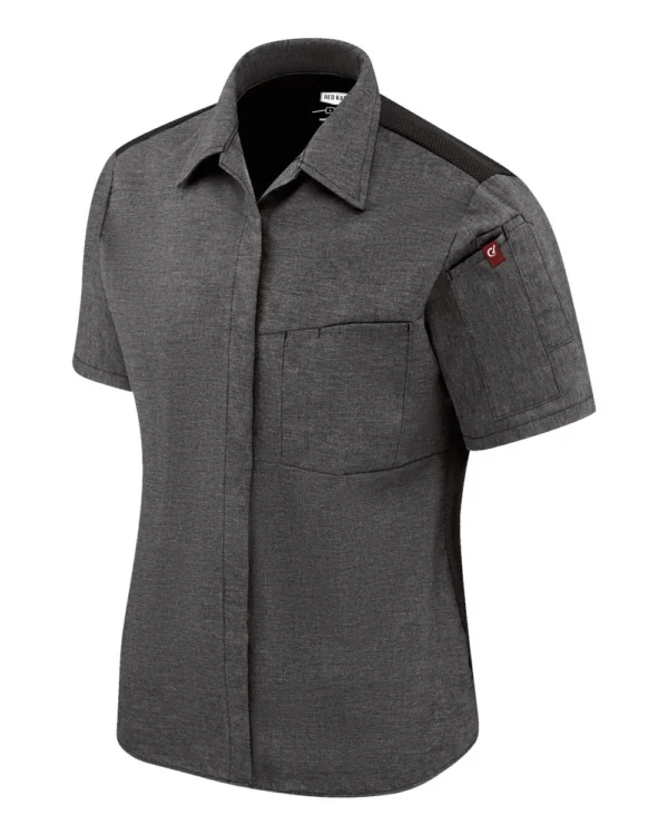 108494_d_fl Women's Poplin Airflow Cook Shirt with OilBlok - 501W