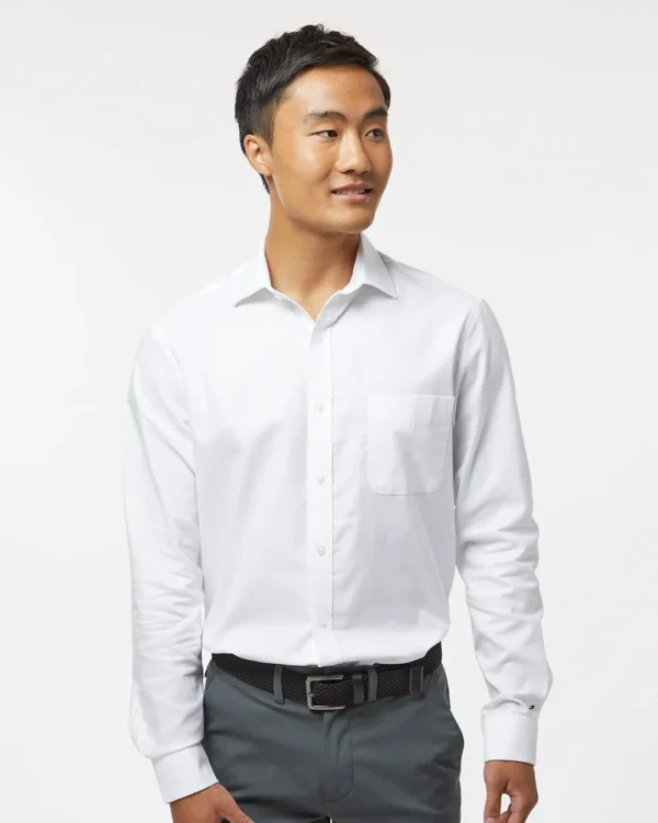 11050_fl Men's New England Cotton Oxford Shirt - 13TH106