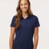 Women's Textured Stripe Polo - A707