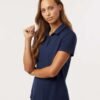 Women's Textured Stripe Polo - A707